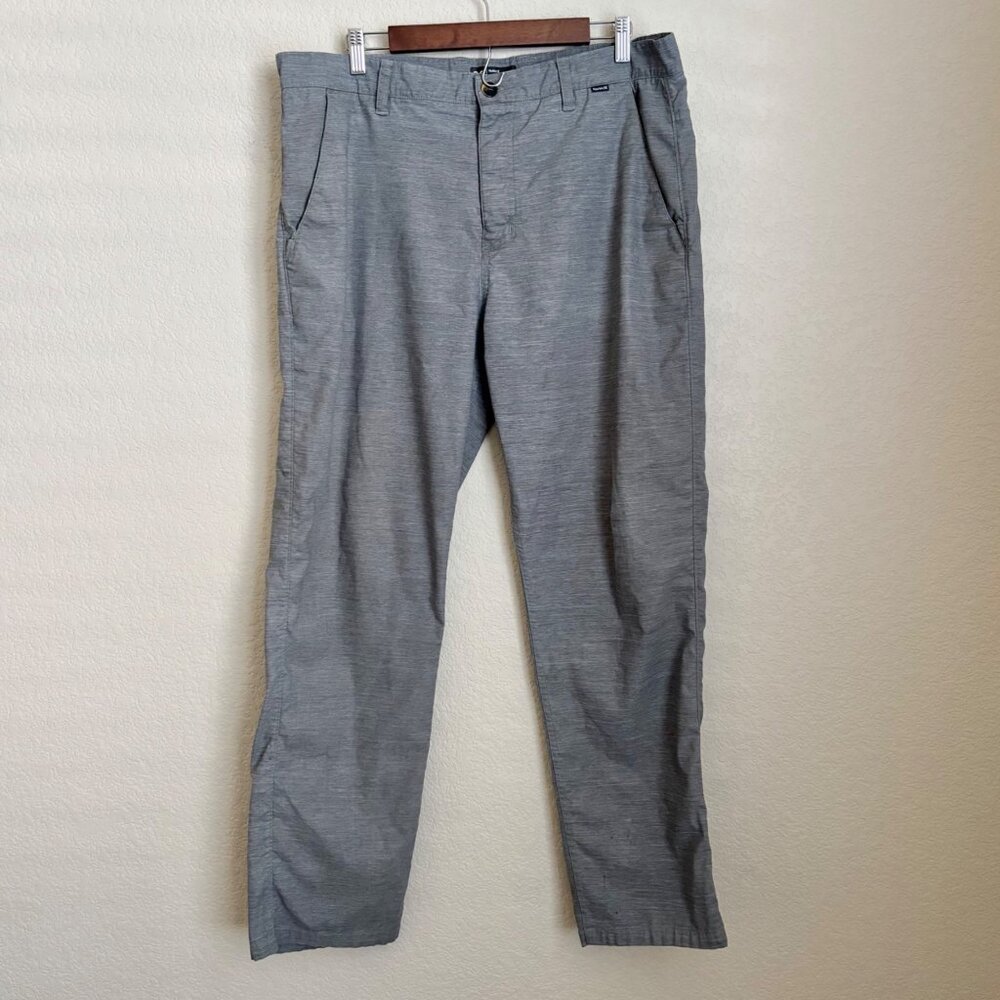 Hurley Mens Gray Casual Pants Size 36 Golf Skate Lightweight Chino Style